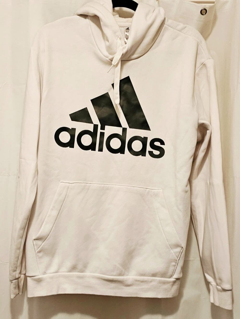 Adidas Men's Warm-up Sweatshirt Hoodie Size Small White
